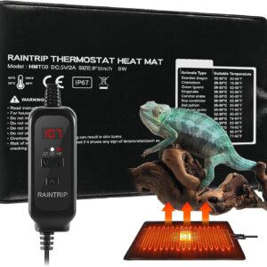 Reptile Thermostat & Heating Pad Combo - Digital Temperature Controller with Heating Pad for Reptile Enclosures