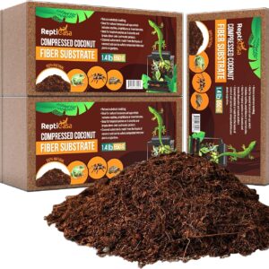 ReptiCasa Compressed Coconut Fiber Substrate in a pack - ideal for reptile bedding