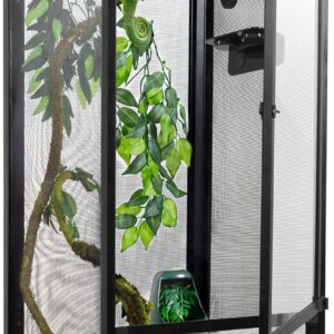 REPTI ZOO Foldable 50 Gallon Air Screen Chameleon Cage - Premium Enclosure for Your Pet Chameleon