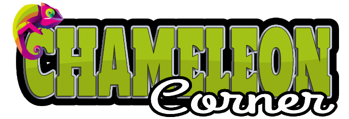 Logo of Chameleon Corner with a vibrant chameleon design.